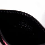 NEW $350 VERSACE Candy Pink & Black LA GRECA & Leather Credit CARD CASE WALLET