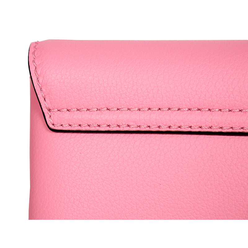 NEW $1050 VERSACE Pink Leather LA MEDUSA Mini Envelope Crossbody CHAIN STRAP BAG