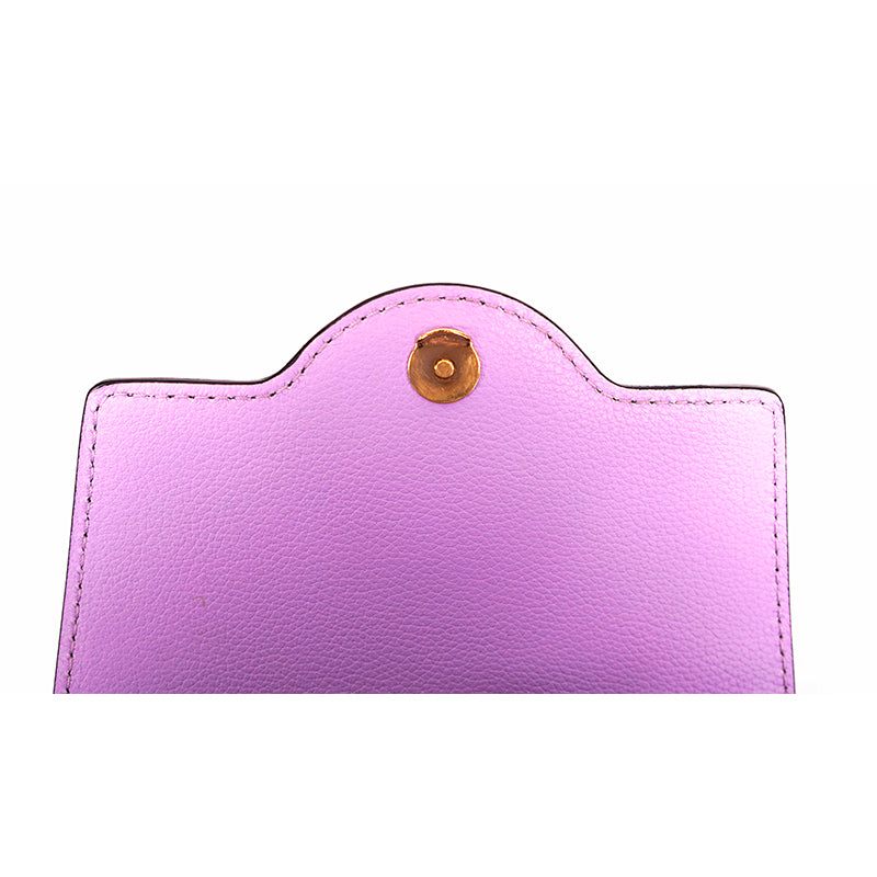 NEW $1550 VERSACE Lilac Purple Leather LA MEDUSA LOGO Crossbody SMALL FLAP BAG