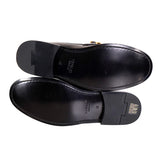 43 US 10 NEW $1125 VERSACE Mens RUNWAY Black Leather GOLD CHUNKY CHAIN LOAFERS