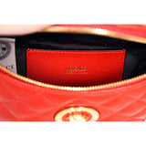 NEW $1300 VERSACE Red Quilted Lambskin Leather MEDUSA HEAD LOGO Classic BELT BAG