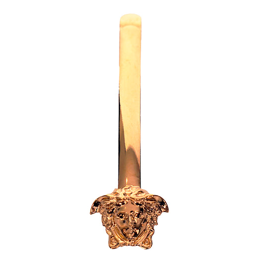 NEW $265 VERSACE Tribute RUNWAY Gold Tone Brass MEDUSA LOGO Barrette HAIR SLIDE