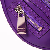 NEW VERSACE $1650 Purple Leather RUNWAY REPEAT MINI HOBO BAG & CROSSBODY STRAP