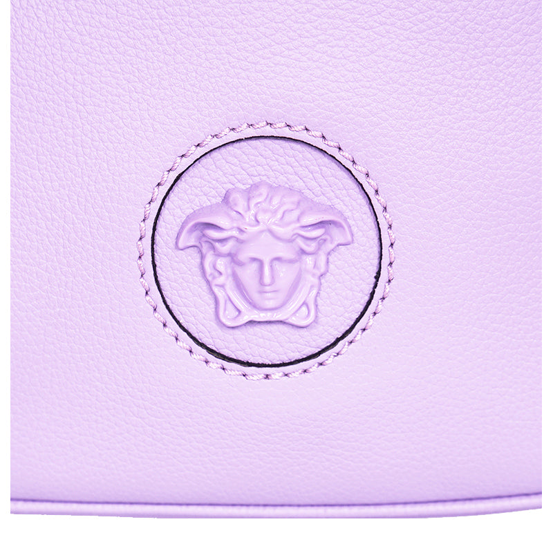 NEW $1,450 VERSACE Lilac Leather LA MEDUSA Mini Hobo Convertible Strap BAG NWT