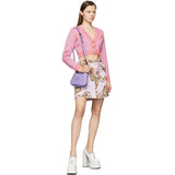 NEW $1,450 VERSACE Lilac Leather LA MEDUSA Mini Hobo Convertible Strap BAG NWT