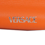 NEW VERSACE $1995 Orange Leather RUNWAY REPEAT HOBO Small BAG & CROSSBODY STRAP