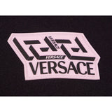 sz 1 XS NEW $925 VERSACE Black PINK LA GRECA LOGO Monogram Zip SPORTY JACKET