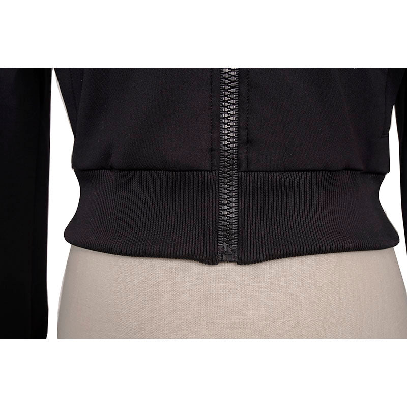 sz 1 XS NEW $925 VERSACE Black PINK LA GRECA LOGO Monogram Zip SPORTY JACKET