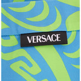 38 & 44 NEW $795 VERSACE Woman's Neon Blue Green MEDUSA LOGO MUSIC Pants LEGGINGS