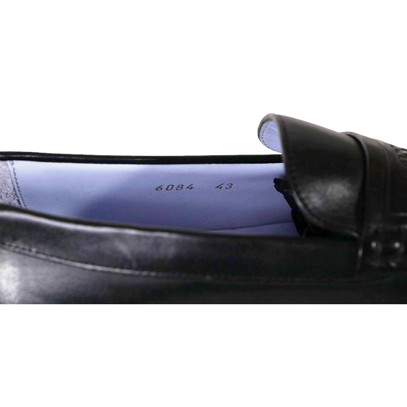 42/43 US 9/10 NEW $925 VERSACE Mens Black Leather CHUNKY SOLES Adriano Penny LOAFERS