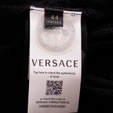 44 NEW $1250 VERSACE Womans RUNWAY Black 100% Wool RAW EDGE RIPPED Edgy SWEATER