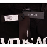 XS 36 NEW $775 VERSACE Black LOGO MEDUSA SMILEY Back T-Shirt Tee w/ SAFETY PIN BROOCH