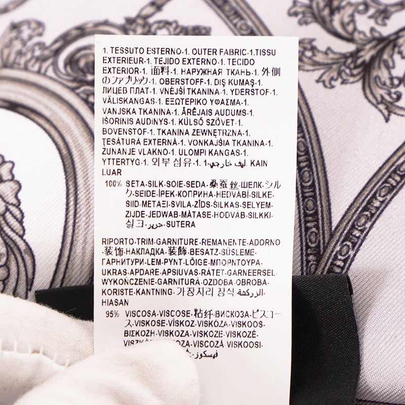 NEW $450 VERSACE Silver Gray Silk LION MEDUSA Baroque Double-Sided 17.5" PILLOW