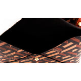 NEW $995 VERSACE Caramel LA GRECA Signature MEDIUM Open Top TOTE BAG w/ POUCH