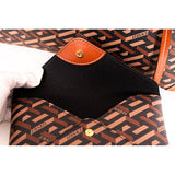 NEW $995 VERSACE Caramel LA GRECA Signature MEDIUM Open Top TOTE BAG w/ POUCH