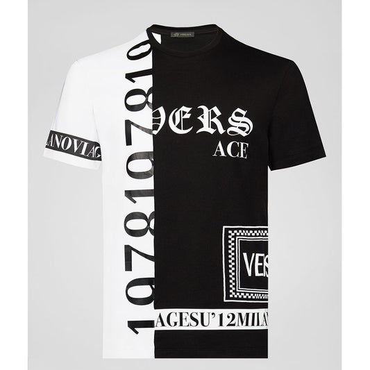 sz S NEW $650 VERSACE Mens Black BAROQUE MEDUSA Emblem GRAPHIC TSHIRT TEE SHIRT