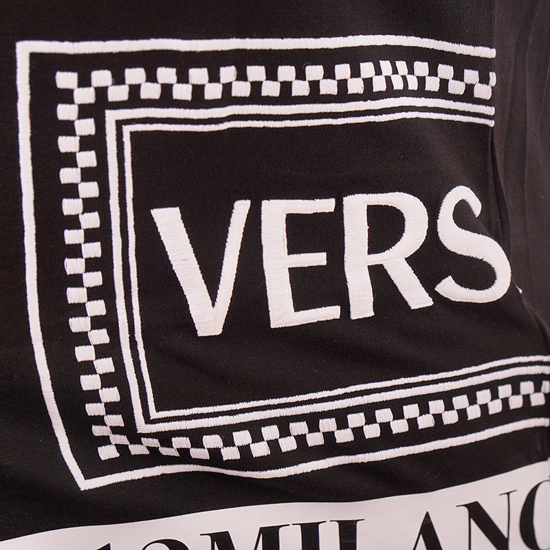 sz S NEW $650 VERSACE Mens Black BAROQUE MEDUSA Emblem GRAPHIC TSHIRT TEE SHIRT