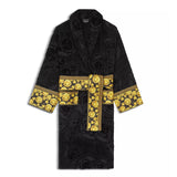 sz XL/S NEW $750 VERSACE Black Terry Cloth MEDUSA AMPLIFIED LOGO Unisex BATH ROBE