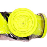 sz 90/36, 95/38, 100/40, 105/42 NEW $525 VERSACE Neon Yellow BIGGIE MEDUSA LOGO BUCKLE Leather BELT