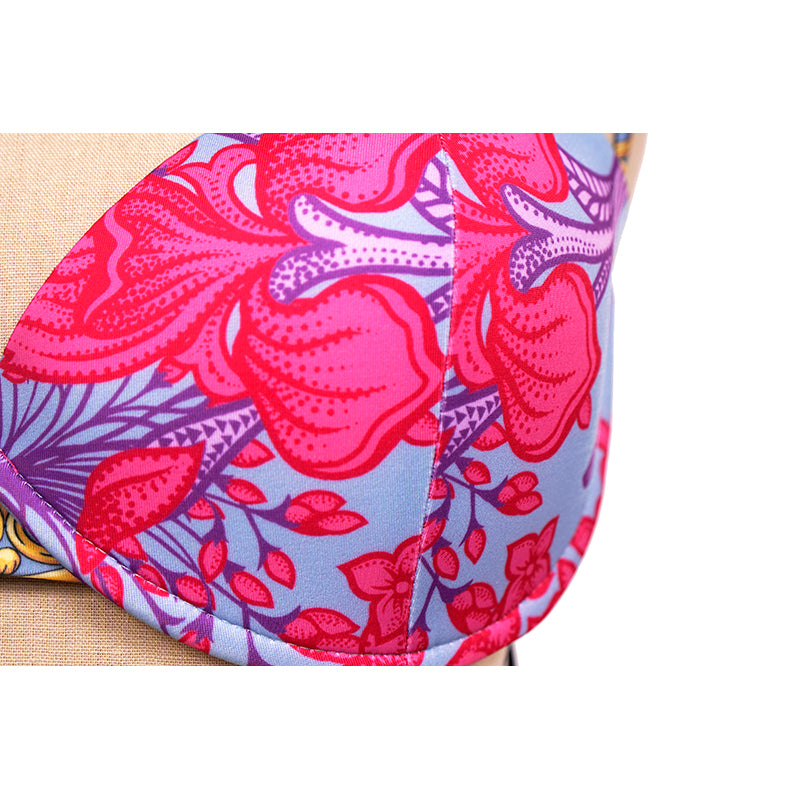 Versace Womens Acid Bouquet Printed Molded Bikini Top