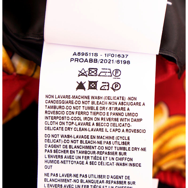 56 XXL NEW $2175 VERSACE Men's Red BAROQUE PRINT Medusa Logo REVERSIBLE JACKET