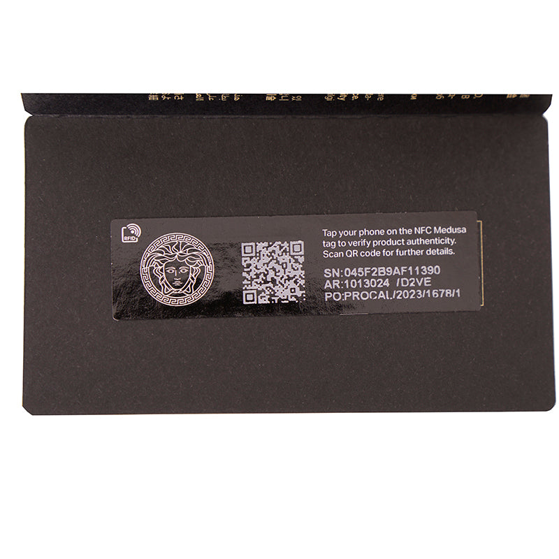 36.5,37,37.5 NEW $795 VERSACE Black Patent Leather GOLD MEDUSA LOGO Slingback FLATS NIB