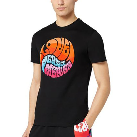 sz XL NEW $525 VERSACE Men's Black MUSIC GROOVY LOGO WINGS Crew Neck T-SHIRT TEE