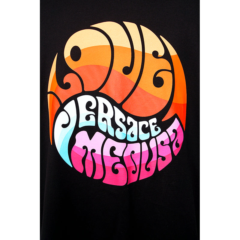 sz XL NEW $525 VERSACE Men's Black MUSIC GROOVY LOGO WINGS Crew Neck T-SHIRT TEE