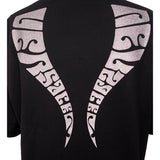 sz XL NEW $525 VERSACE Men's Black MUSIC GROOVY LOGO WINGS Crew Neck T-SHIRT TEE