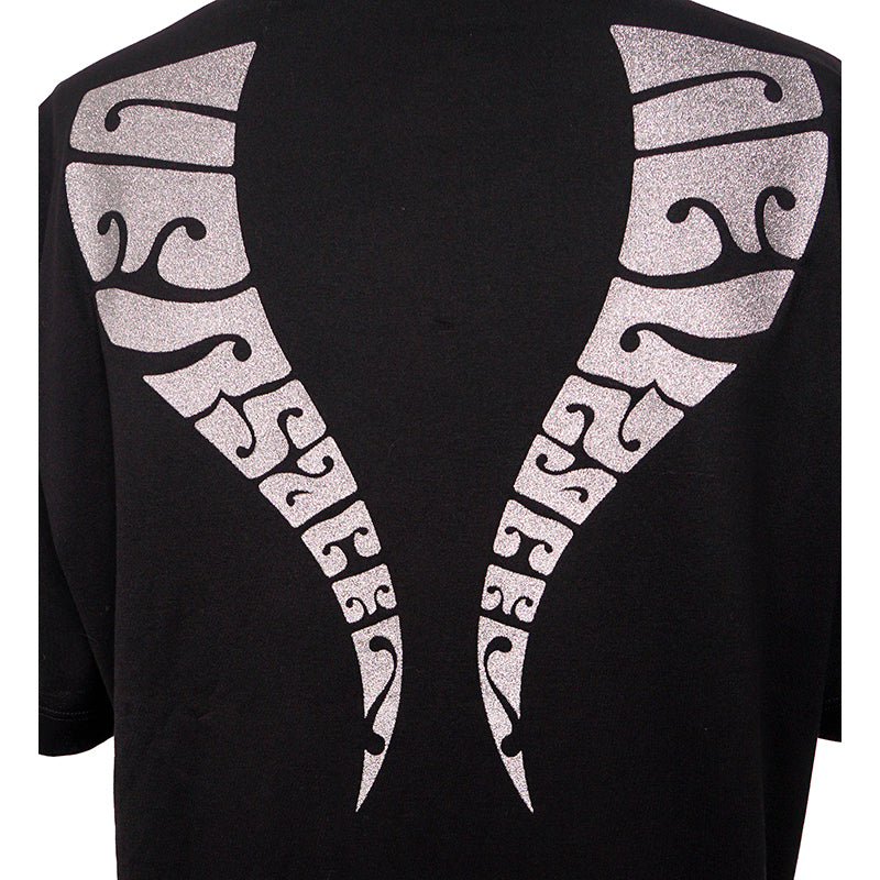 sz XL NEW $525 VERSACE Men's Black MUSIC GROOVY LOGO WINGS Crew Neck T-SHIRT TEE