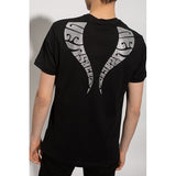 sz XL NEW $525 VERSACE Men's Black MUSIC GROOVY LOGO WINGS Crew Neck T-SHIRT TEE