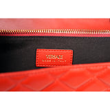 NEW $1,325 VERSACE Red Quilted Lambskin Leather GOLD MEDUSA HEAD LOGO WOC BAG