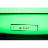 NEW $995 VERSACE Men's Neon Lime Rubberized MEDUSA BIGGIE LOGO Belt/Sling BAG