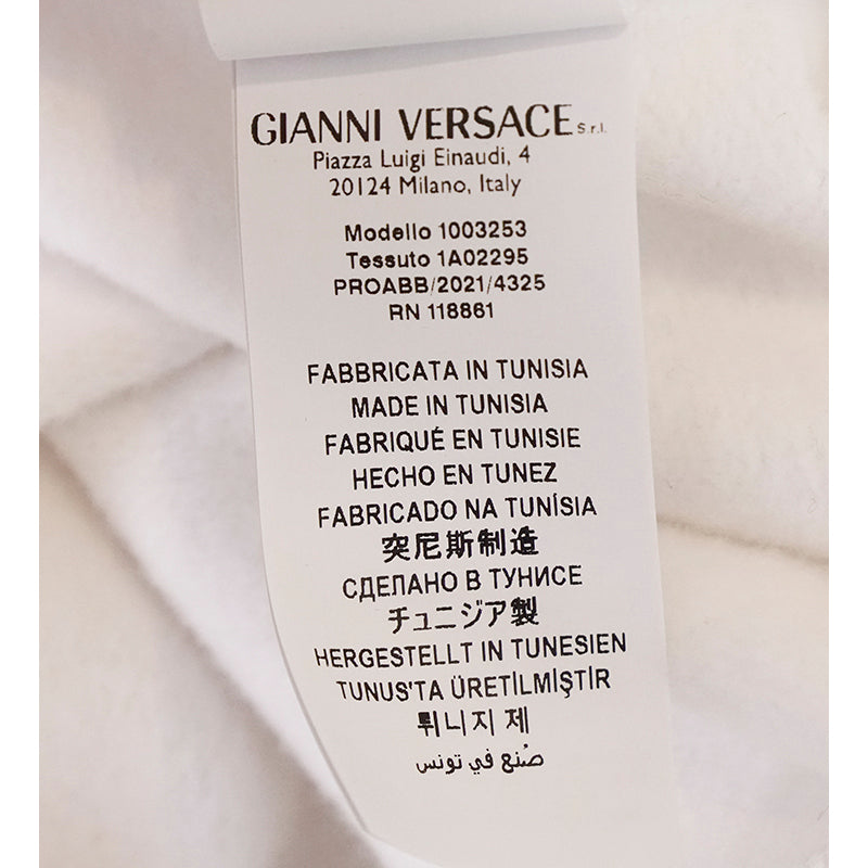 2/3XL NEW $800 VERSACE Men White MEDUSA LOGO BAROQUE HOODIE Embroidered SWEATSHIRT