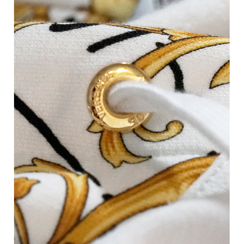 2/3XL NEW $800 VERSACE Men White MEDUSA LOGO BAROQUE HOODIE Embroidered SWEATSHIRT