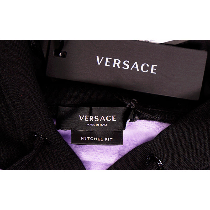 M NEW $1925 VERSACE MUSIC COLLECTION Mens Orchid Lilac MEDUSA Hoodie SWEATSHIRT