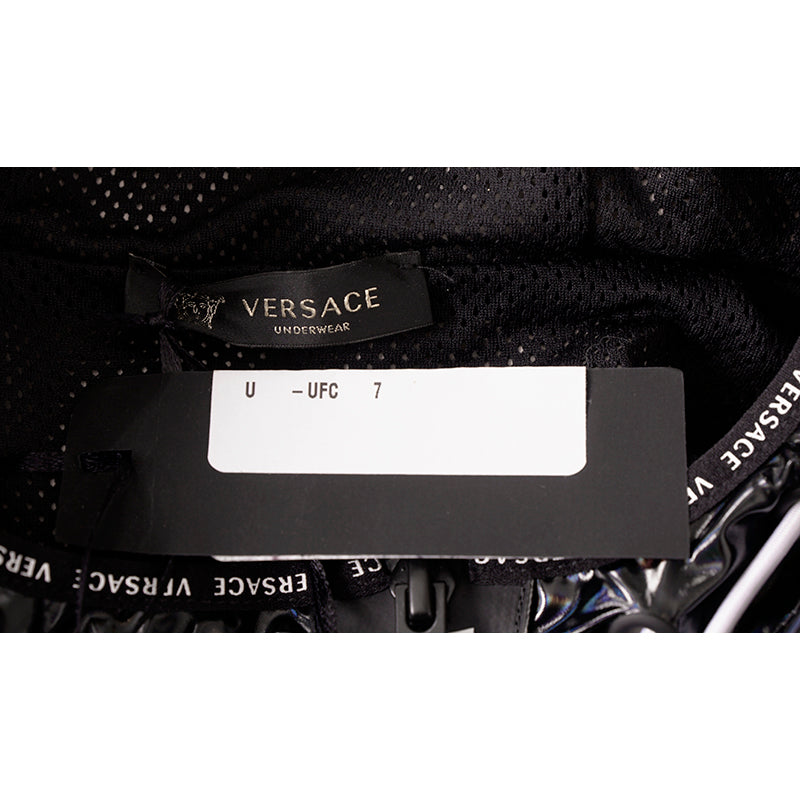2XL NEW $1150 VERSACE Men's Active Performance Pro Black HOLOGRAHIC Track JACKET