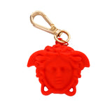 NEW $125 VERSACE RUNWAY Red Rubber LA MEDUSA LOGO KEY CHAIN Tresor De La Mer NIB