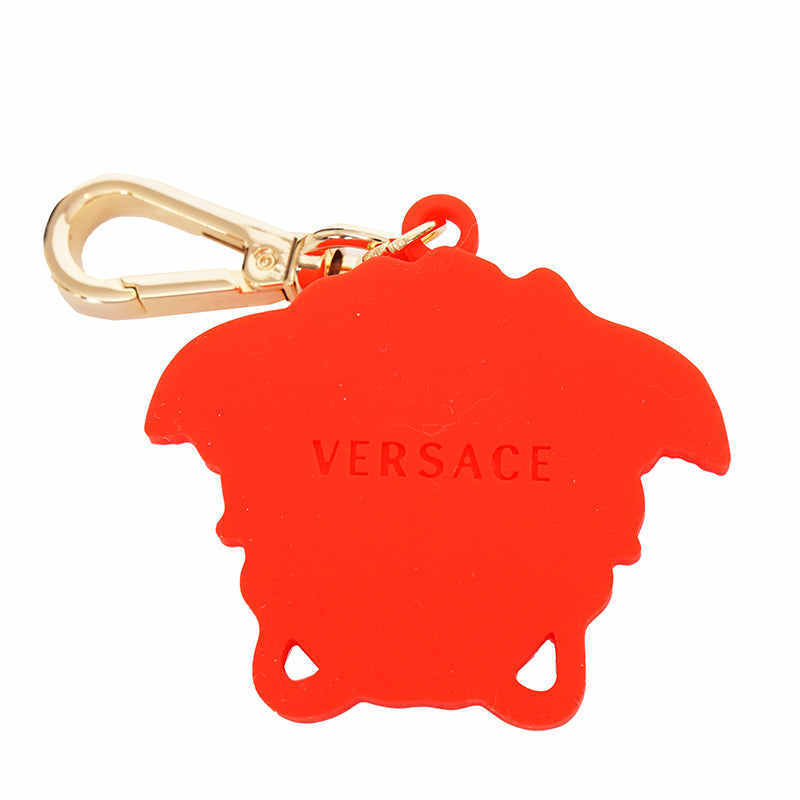 NEW $125 VERSACE RUNWAY Red Rubber LA MEDUSA LOGO KEY CHAIN Tresor De La Mer NIB