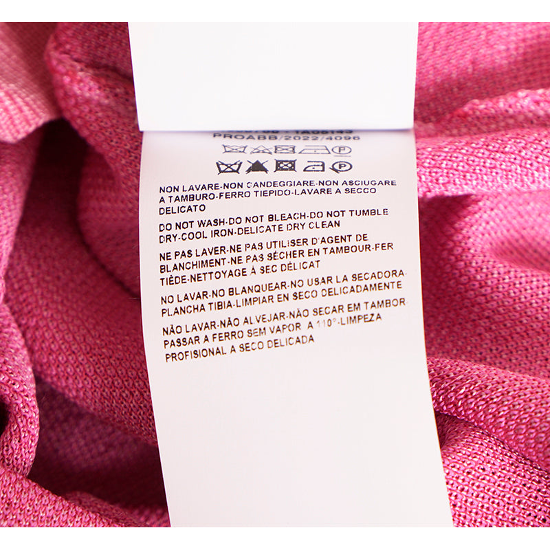 38 NEW $1,375 VERSACE Pink Jacquard LA GRECA Short-Sleeved SWEATER KNIT TOP XS