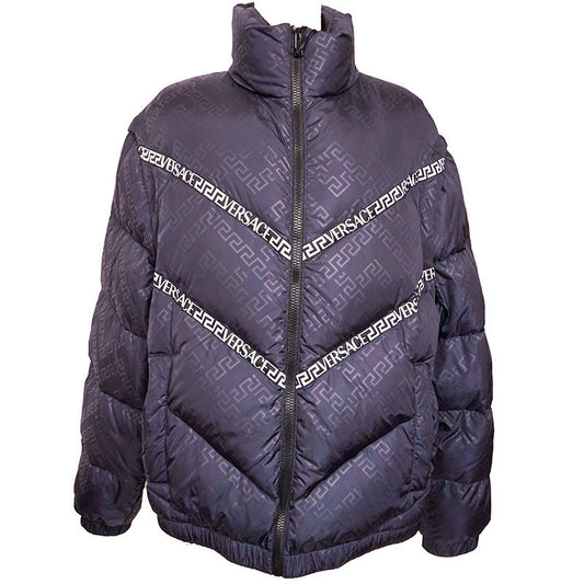 52 US L NEW $1500 VERSACE Men REMOVABLE ARMS GRECA LOGO Down-Fill PUFFER JACKET