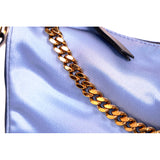 NEW $1,250 VERSACE Blue Nylon GOLD MEDUSA LOGO Hobo BAG w/ REUSABLE GRECA STRAP