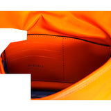 NEW $950 VERSACE Men's Orange Nylon LA MEDUSA LOGO Crossbody Messenger SMALL BAG
