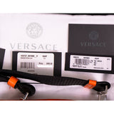 NEW $950 VERSACE Men's Orange Nylon LA MEDUSA LOGO Crossbody Messenger SMALL BAG