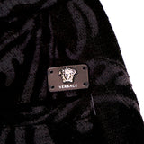 2XL NEW $975 VERSACE Men's Black Velvet/Velour Baroque LOGO Sporty JOGGER PANTS