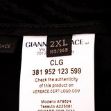 2XL NEW $975 VERSACE Men's Black Velvet/Velour Baroque LOGO Sporty JOGGER PANTS