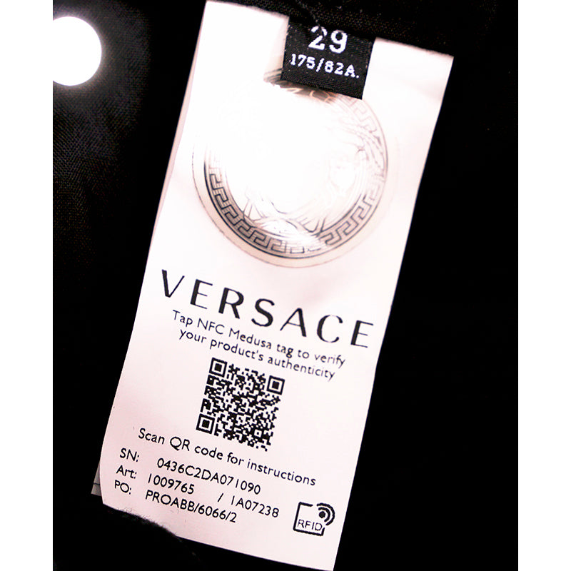 28/29/32 NEW $1375 VERSACE Black Dyed Denim BIGGIE LOGO MEDUSA '95 BELT Low Rise JEANS