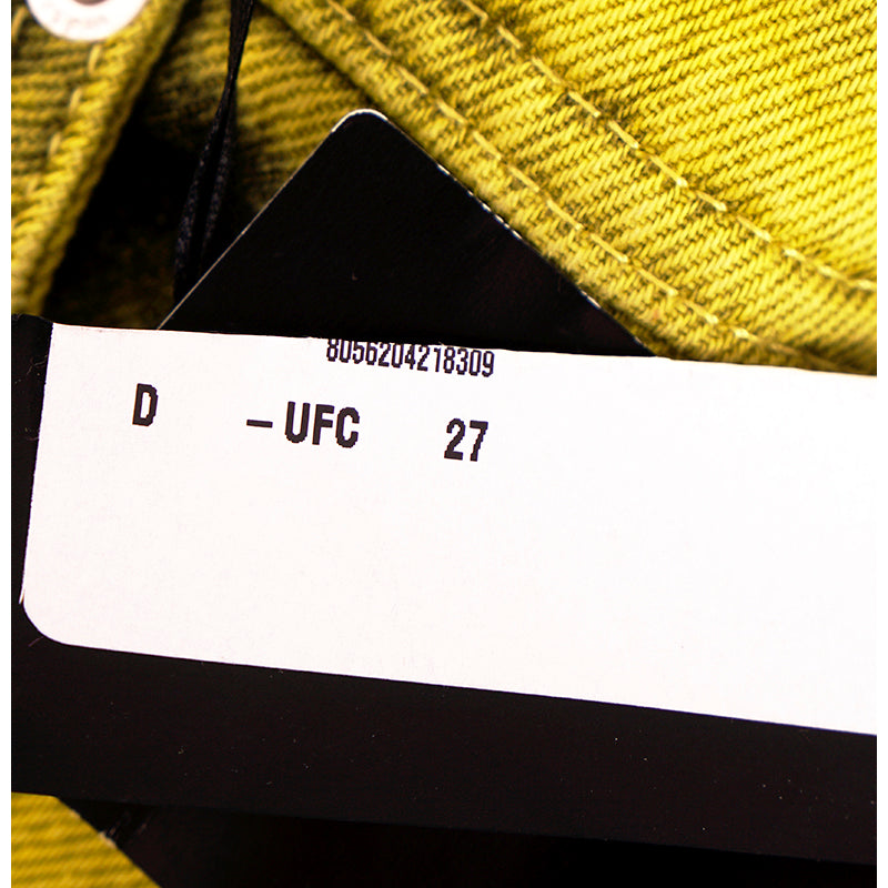 27 & 29 NEW $1675 VERSACE RUNWAY Woman's Acid Yellow Bleach Denim Cargo Pocket JEANS
