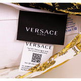 NEW VERSACE Black White DOUBLE-SIDED MEDUSA AMPLIFIED LOGO Cushion ACCENT PILLOW