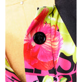 40 NEW $4,875 VERSACE Runway Black PINK ORCHID LOGO PRINT Shirt Midi DRESS